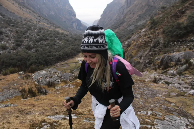 Hikers at a campsite during the Lares Trek 4 days tour