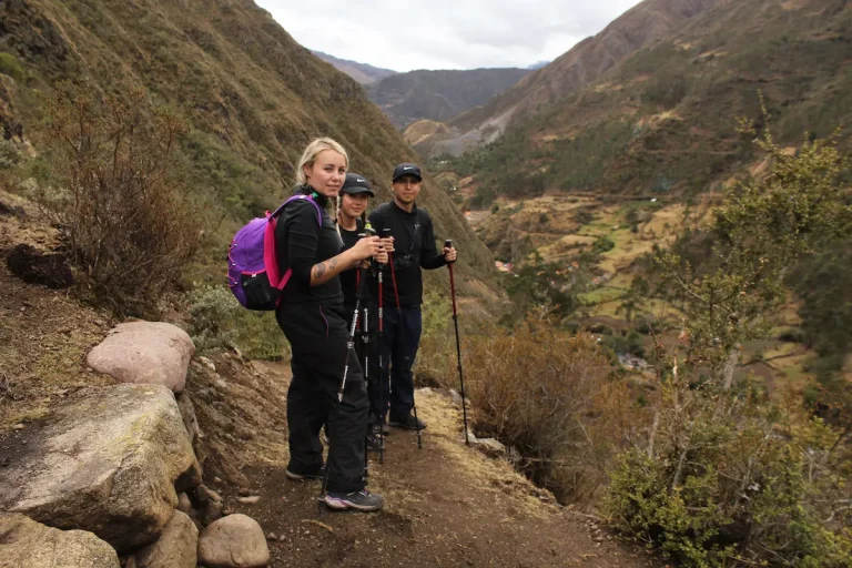 Happy Gringo Tours group at a Lares Trek campsite