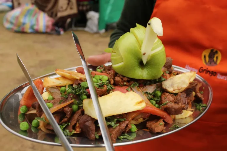 Traditional lunch served during the Lares Trek